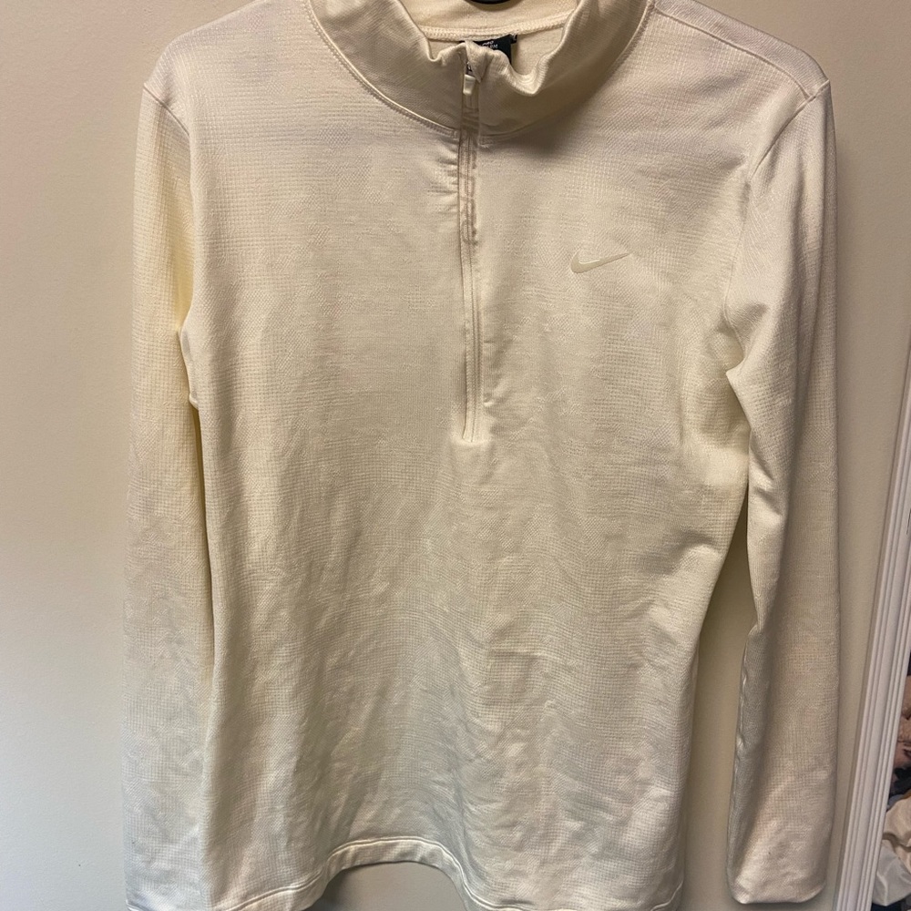 Womens light yellow nike half zip